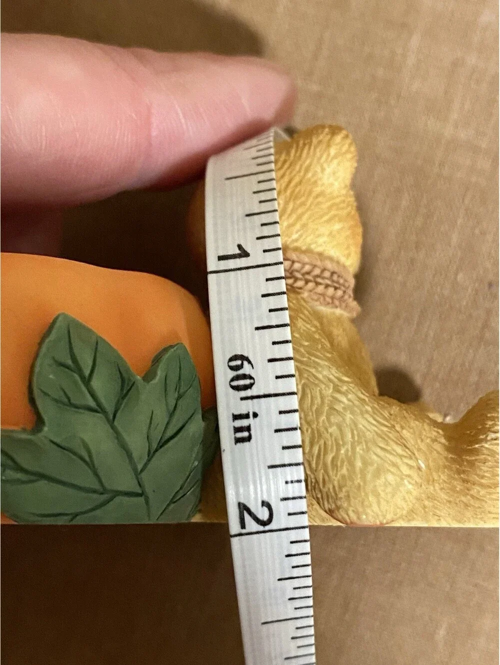 New Cherished Teddies Autumn Halloween Pumpkin Tealight Candle Holder; Avon